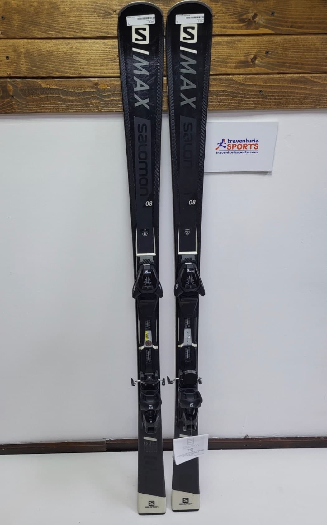 Skis Salomon S MAX 160 cm + NOUVELLES fixations Salomon 10 - Aventure en sports d'hiver à Paris — 180 €